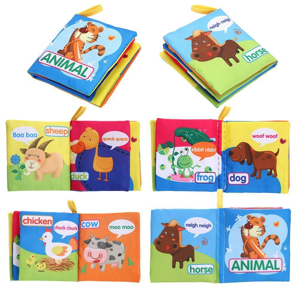 Infant Baby Kids Early Learning Educational Animals Read Soft Toys Cloth Books
