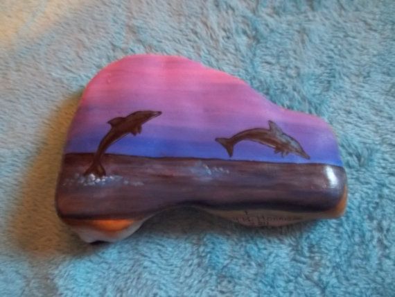 photo Dolphin Rock Painting Ideas Sunset pin on christy