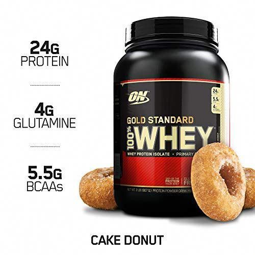 Amazon Subscribe and Save Deal: OPTIMUM NUTRITION GOLD STANDARD 100% Whey Protein Powder, Cake Donut...