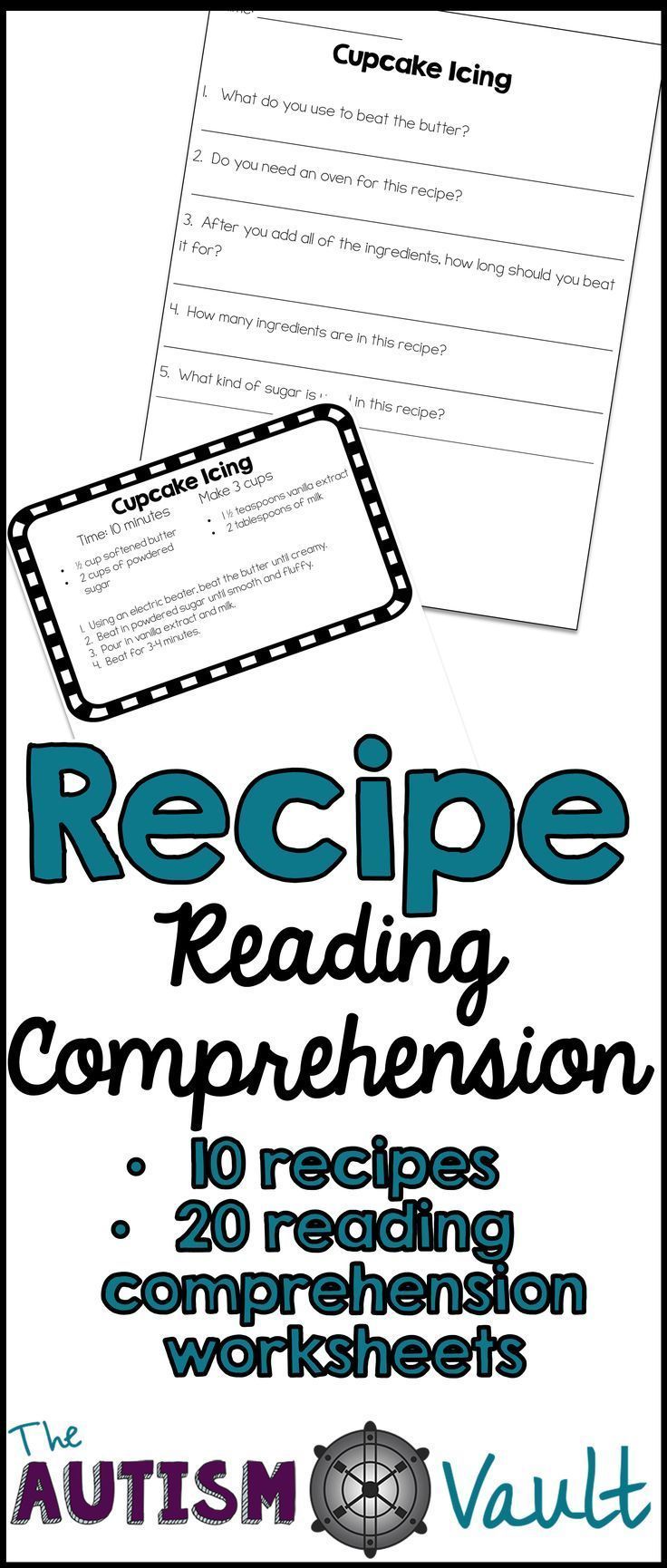 Worksheets Functional Reading Worksheets recipe reading comprehension life skills and functional literacy worksheets c