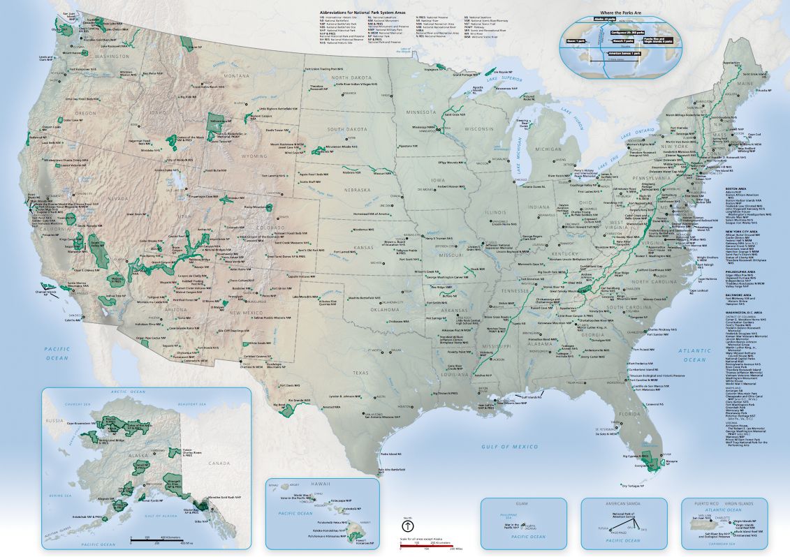 It is a picture of Selective Printable Map of National Parks This is a picture of Selective Printable Map of National Parks