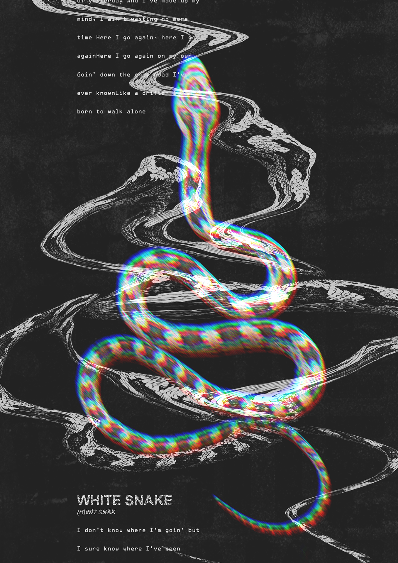 White Snake | Poster Design | Snake wallpaper, Edgy wallpaper, Graphic