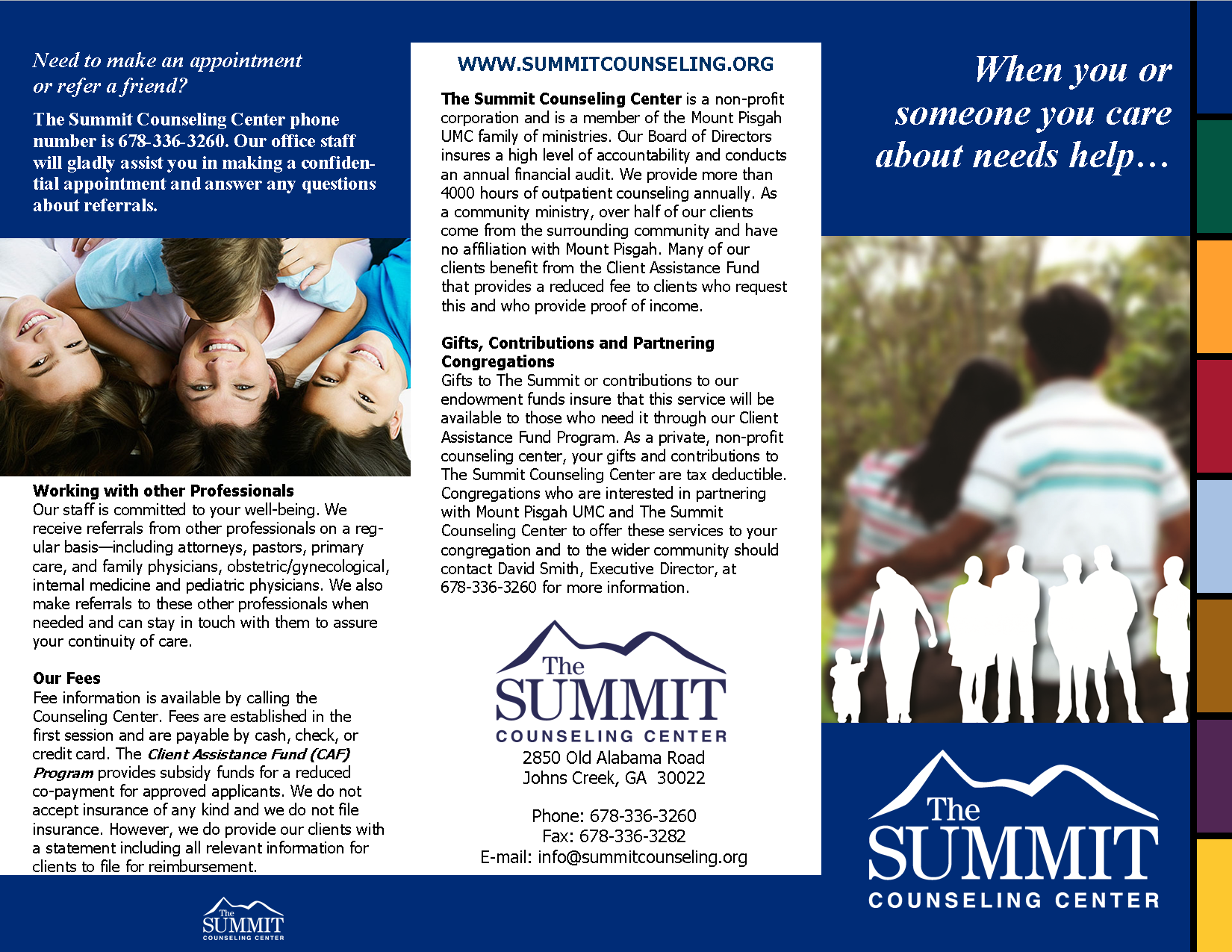 summit counseling center college prep brochure brochures counceling senter flyers