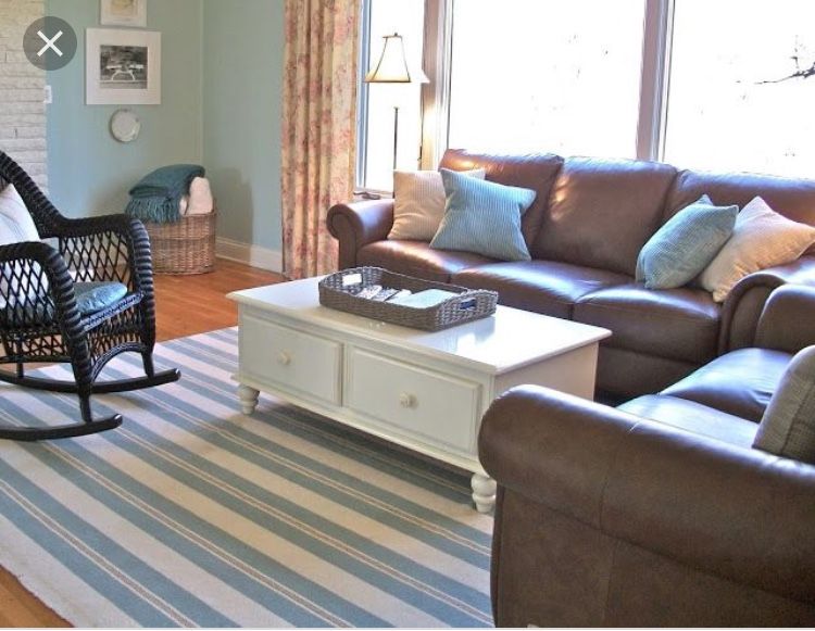 Pin by Lane Black on Beachy Leather Couch Coastal living