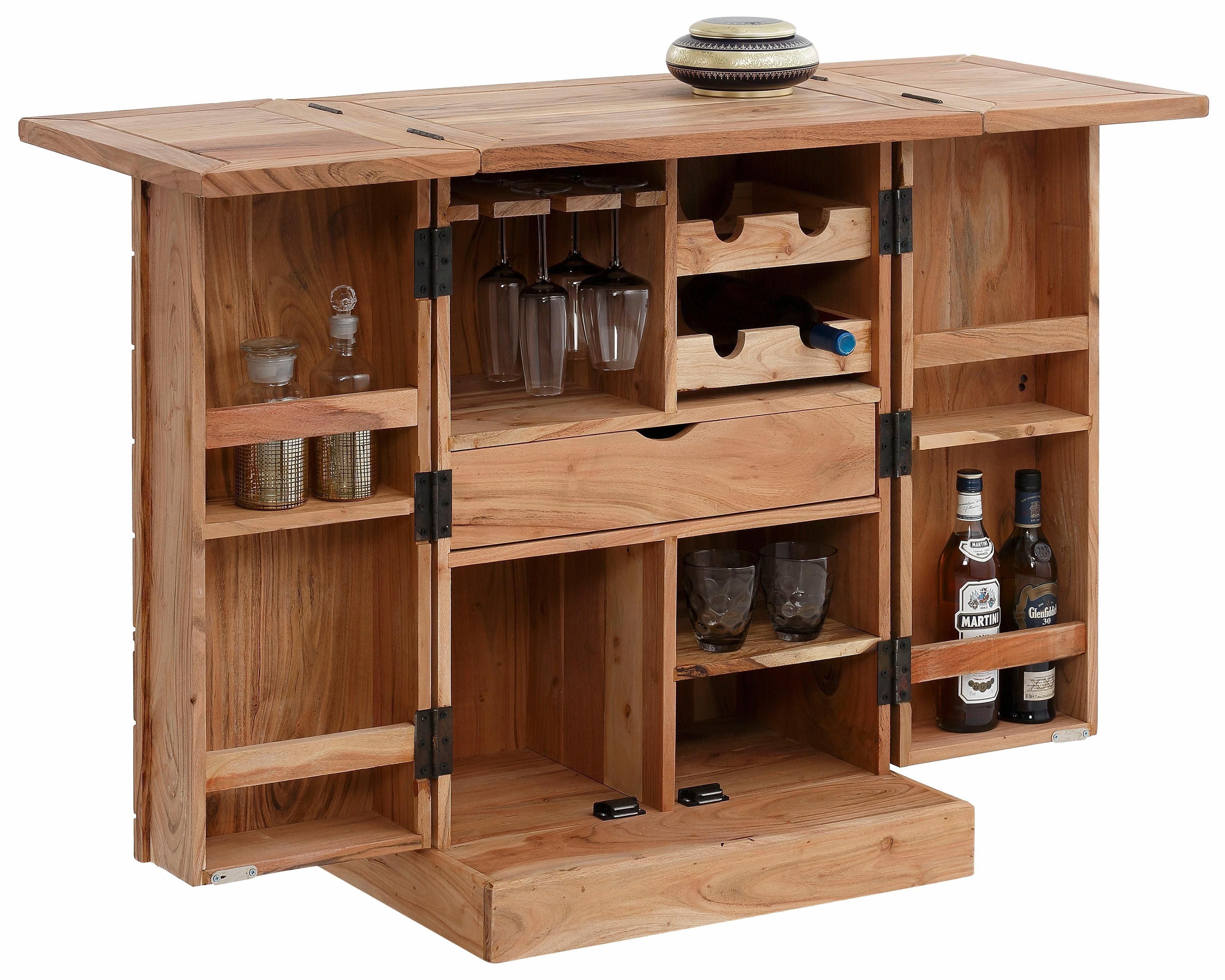 Home Affaire Hausbar Barschrank Natalie Aus Massivholz