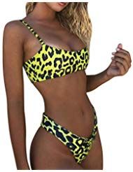 Bikinis Mujer 2019 Push up con Relleno - Brasileño Leopardo Traje de Baño Ropa de Playa #Deportes y...
