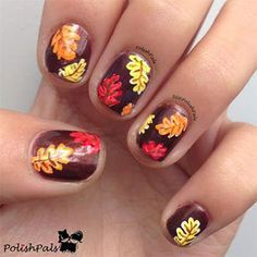 autumn fall inspired nail art designs trends ideas for girls 2013