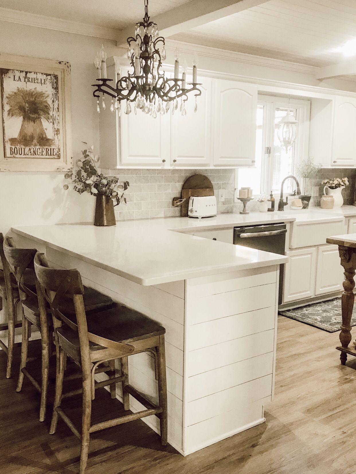French Farmhouse Kitchen #farmhousekitchendecor Kitchen Renovation on a Budget