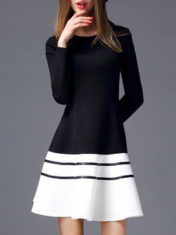 Black and White Midi Dress
