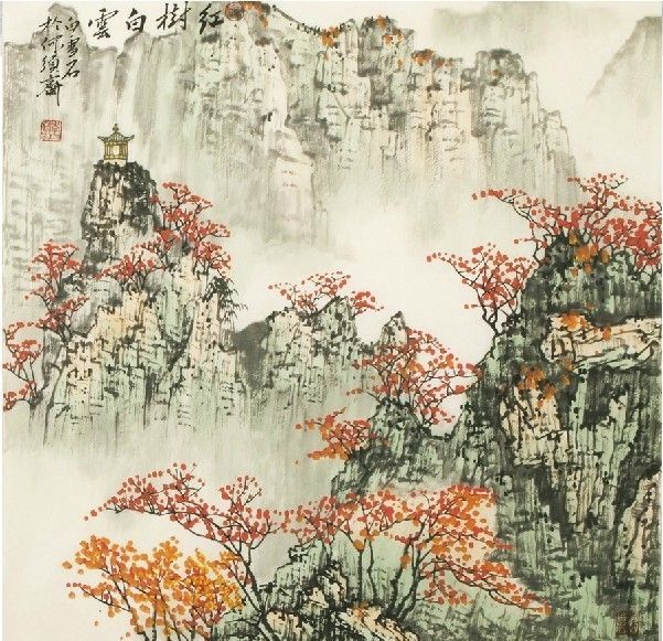 The Beauty Of Nature High Grade Taste Traditional Chinese Landscape Painting Of Charming Autumn Scenery Replica