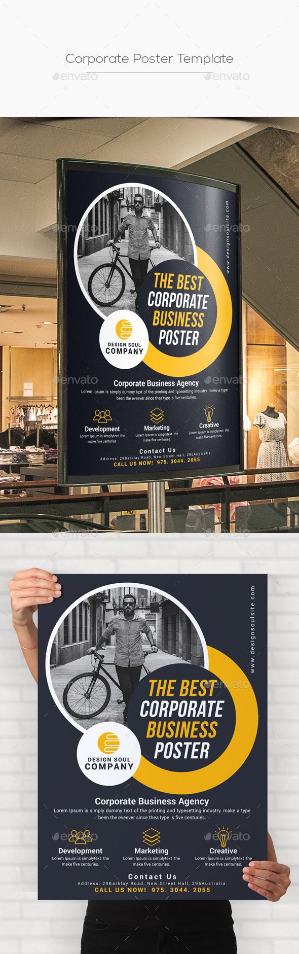 corporate poster template template adobe and signage