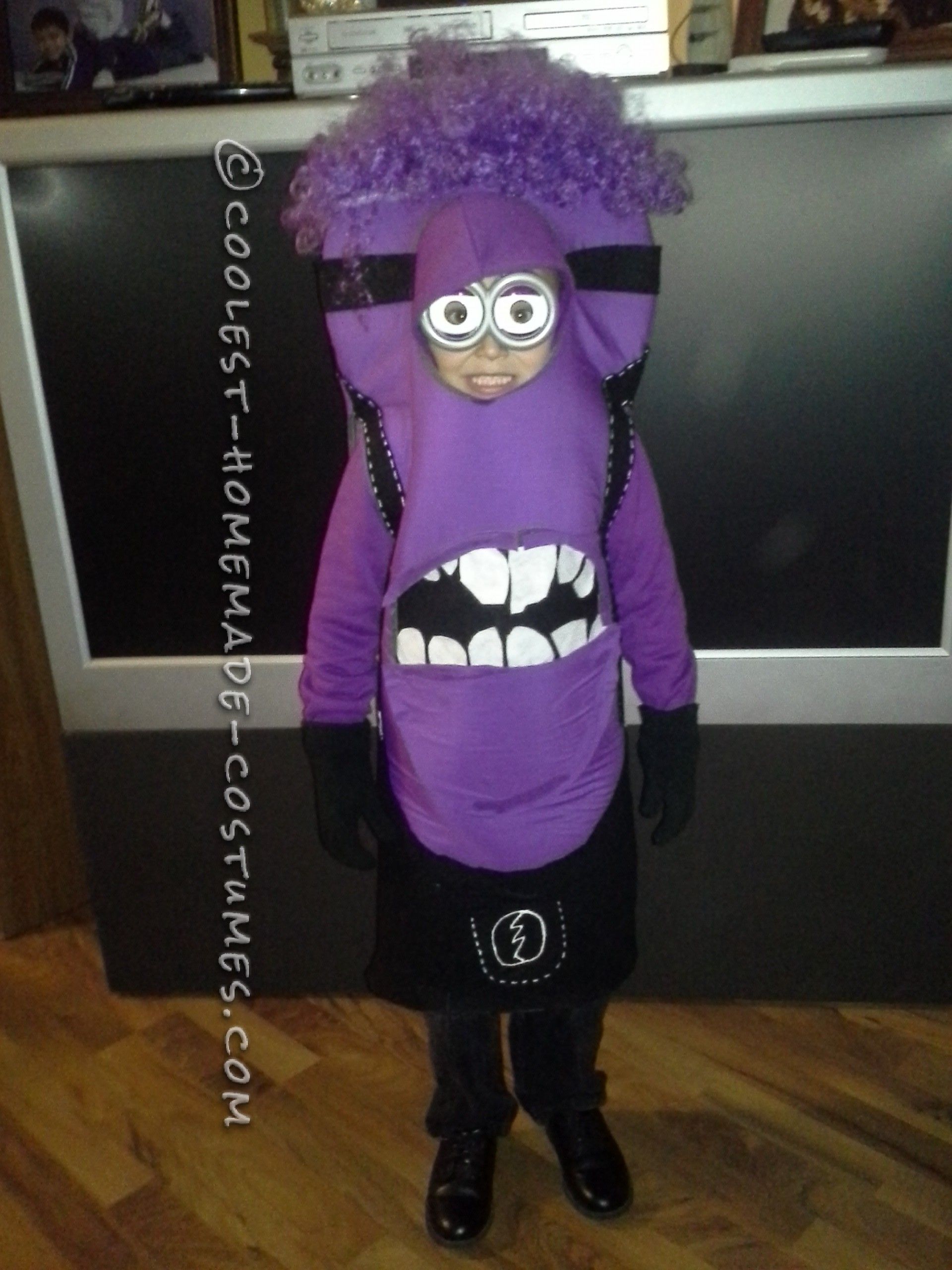 Coolest Purple Minion Costume for a Kid Purple minion costum