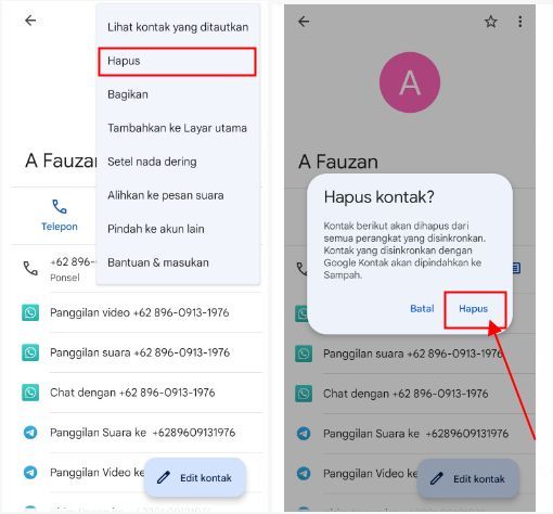 cara menghapus kontak di hp yang tidak bisa dihapus