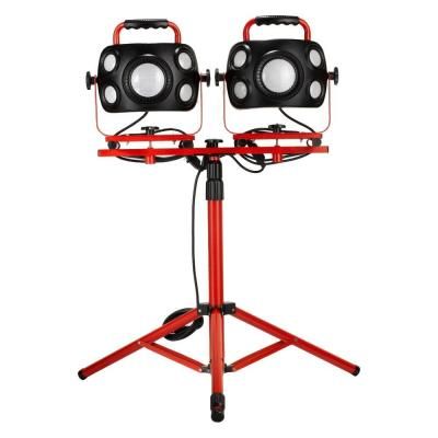 Idc Lighting 2 Head Led Red And Black Work Light With Tripod Idc Lighting 2 Head Led Red And Black Work Light With Tripod