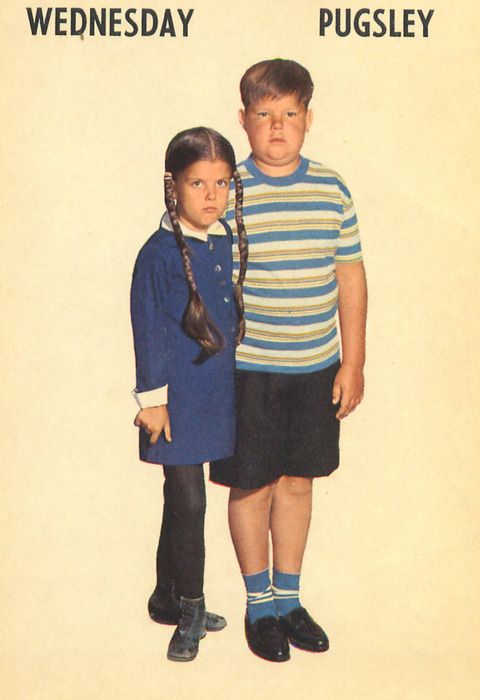 Wednesday And Pugsley Addams Family 1965 Card Game 2767 Addams