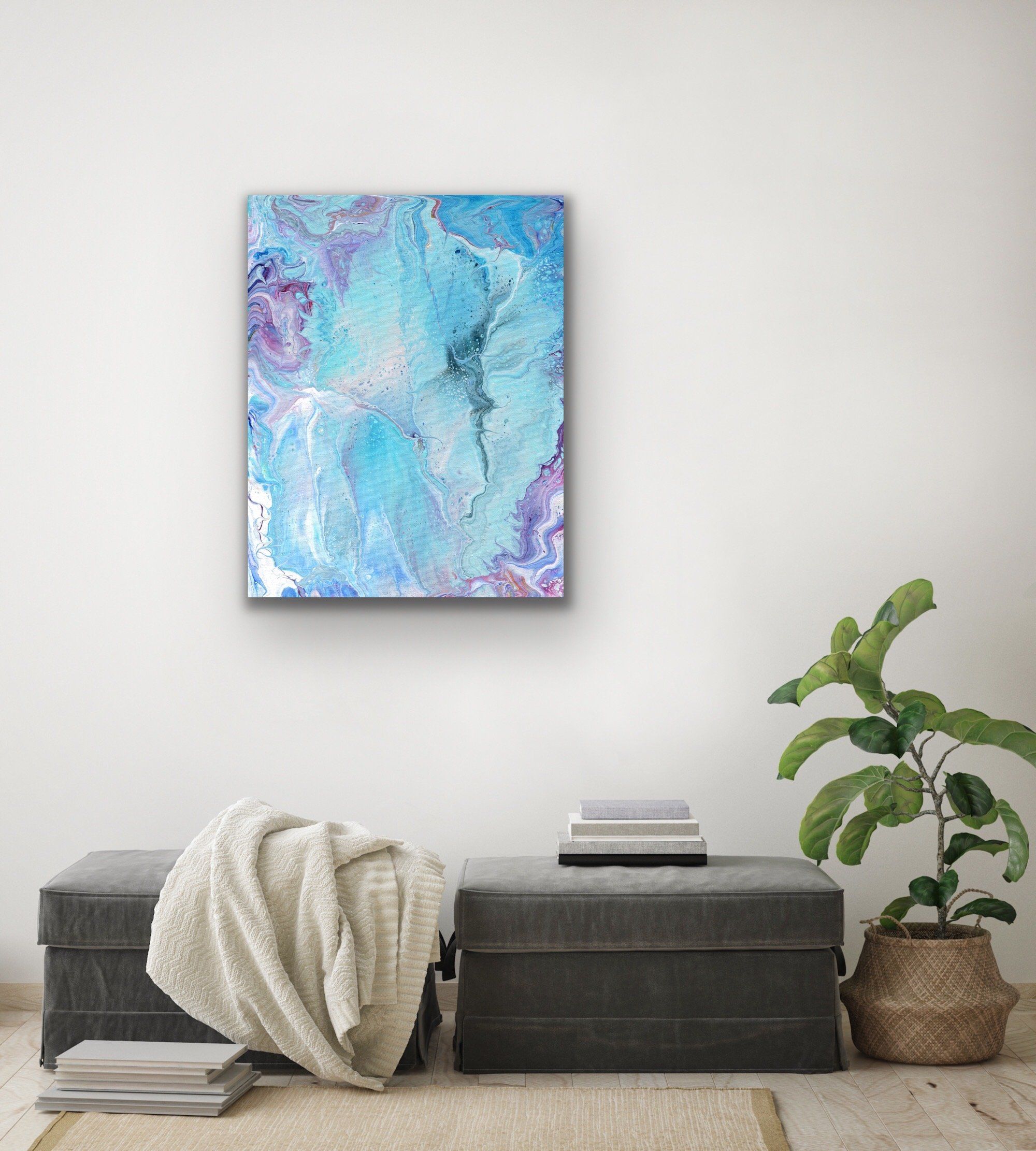 Whether it’s displayed in the bedroom or kitchen, this softly textured modern wall art is sure to add instant contemporary style to any interior design. Showcase your own distinctive personality and style when you purchase this luminous acrylic design. Kim’s abstract multi-media digital pieces are richly pigmented and filled with vibrant colors and textures. She pulls from traditional and contemporary techniques resulting in organic, striking works of art. Choose from: Canvas, Metal or Acrylic P Aluminum Metal, Print Artist, Modern Wall Art, Brilliant Colors, Acrylic Prints, Hardwood Frame, Floating Nightstand, Contemporary Style, Metal Prints