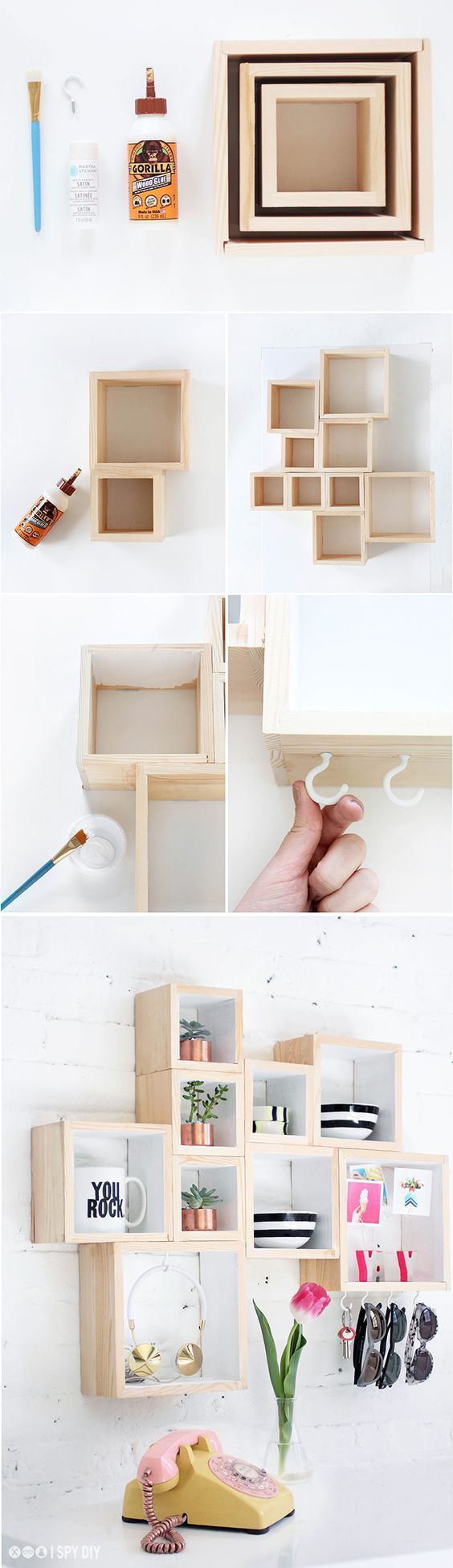 Organizzare le pareti: Diy Room Decor, Bedroom Decor, Home Decor, Bedroom Ideas, Bedroom Hacks, Craft Room, Diy Casa, Reclaimed Wood Projects, Ideias Diy
