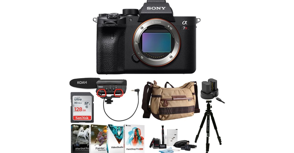 Sony Alpha a7R IV Mirrorless Digital Camera (Body Only) Bundle Camera Mic, Medium Format Camera, Sandisk, Sony Alpha, Cmos Sensor, Image Processing, Autofocus, Sd Card