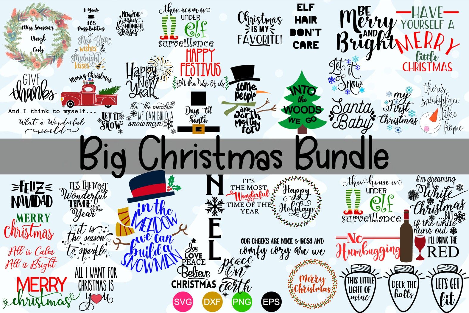 Download Free Big Christmas Bundle Over 50 Svg Designs Graphic By Missseasonsvinylcuts PSD Mockup Template