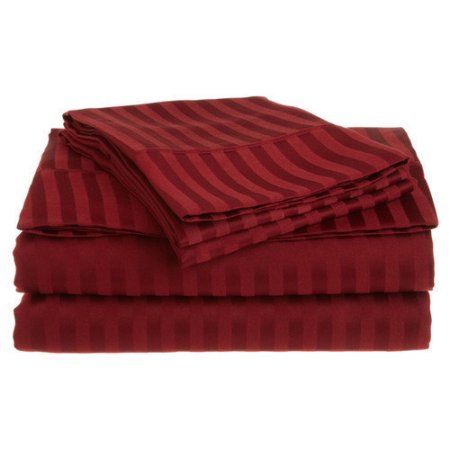 Simple Luxury Simply Microfiber 1500 Thread Count Stripe Simple Luxury Simply Microfiber 1500 Thread Count Stripe Sheet Set Gray