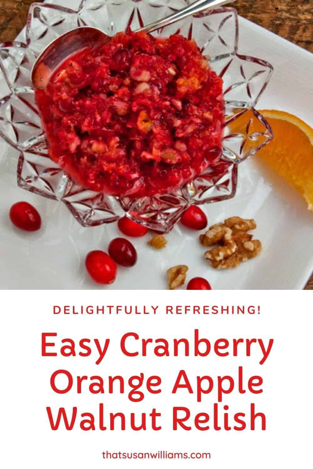 Easy Cranberry Orange Apple Walnut Relish Easy Cranberry Orange Apple Walnut Relish