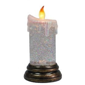 7 37 in h battery operated led shimmering glitter candle mickey christmas battery operated candles