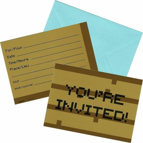 Quantity: 8 Invitations, 8 Envelopes These Minecraft party invitations are the perfect way to invite guests to your Minecraft themed party. Invitations feature text saying "YOU'RE INVITED" on the front and is the perfect invite to get guests primed and ready for a Minecraft themed party. Card Dimensions: 5.25 inches x 3.75 inches. Package Includes: 8 invitations, 8 envelopes. Minecraft Birthday Decorations, Minecraft Party Supplies, Minecraft Birthday Invitations, Minecraft Birthday Party, Birthday Invitation Templates, Wedding Invitations Australia, Rainbow Unicorn Birthday Party, Pretty Birthday Cakes, Unique Invitations