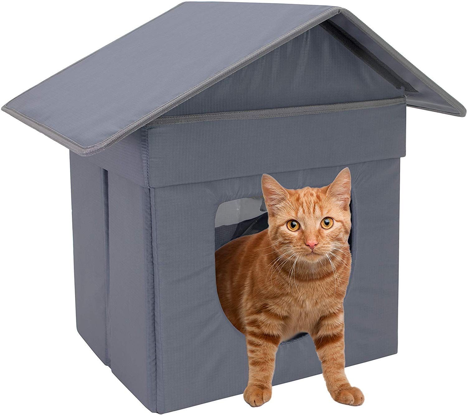 Kitty City Large Cat Bed Stackable Cat Cube Indoor Cat House Cat Condo Outdoor Cat House Cat Bed Cat Pet Supplies