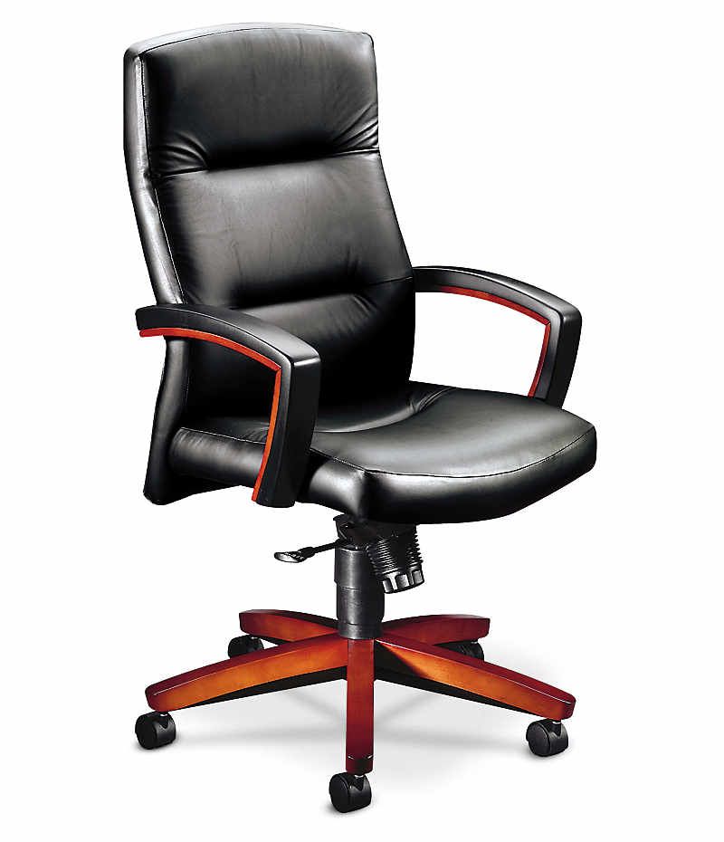 Hon Parkavenue High Back Chair Sierra Vinyl Black Front Side View H5001 J Ee11 Office Furniture Chairs Office Chair, Hon Endorse Executive High Back Chair