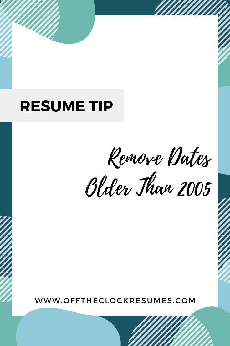 resume tips for older workers