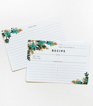 double recipe cards
