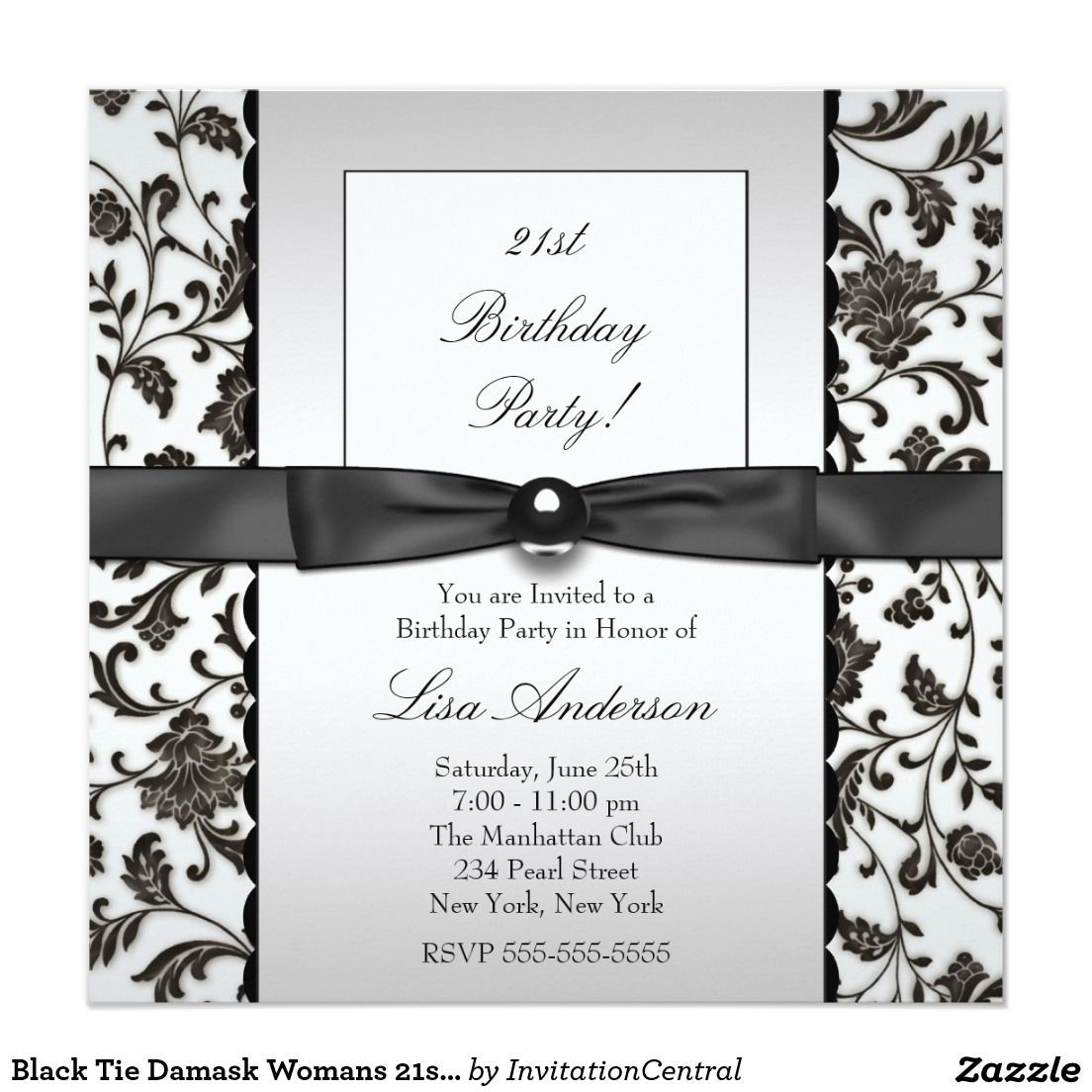 fancy birthday invitation