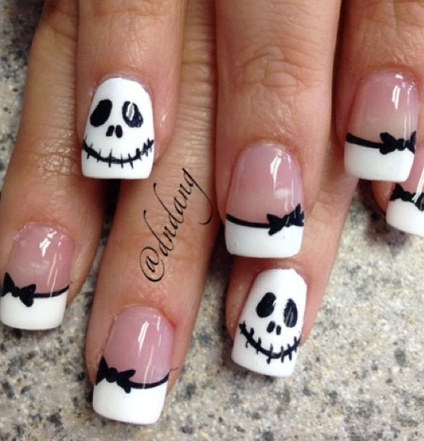 Jack skellington Halloween skull nails in 2019 | Halloween ...
