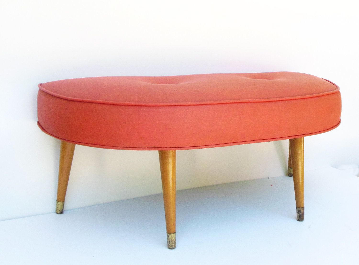 Bleecker 48 Velvet Bench Burnt Orange Velvet Bench Furniture Bench Furniture