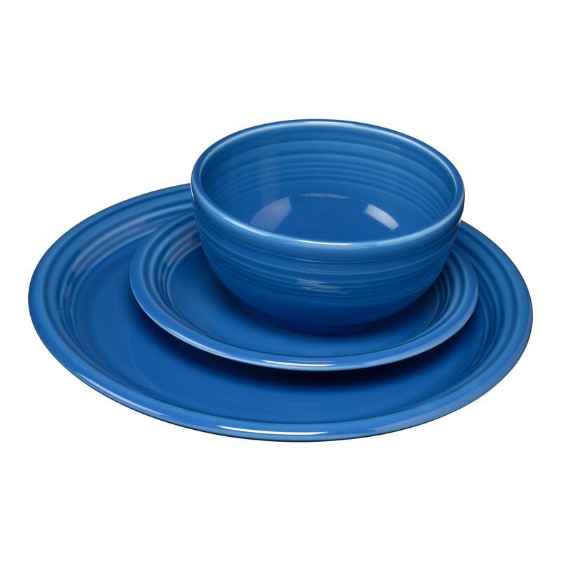 Bistro 3 Piece Place Setting Service For 1 Bistro Set 3 Piece Bistro Set Ceramic Dinnerware Set