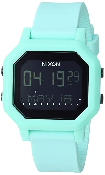 Nixon Sirene A1210 Aqua 100 M Waterbestendig Dames Digitaal Sporthorloge 38 Mm Wijzerpla In 2020 Digital Sports Watches Sport Watches Silicon Bands