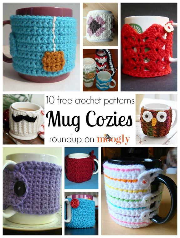 Is there anything worse than pouring a piping hot cup of coffee, tea, or cocoa… only to find it gets cold before you can even drink it? That’s where mug cozies come to the rescue! And of course, have Crochet Coffee Cozy, Crochet Cozy, Crochet Gifts, Diy Crochet, Free Crochet Pattern, Crochet Patterns, Crochet Ideas, Moogly Crochet, Crochet Wreath