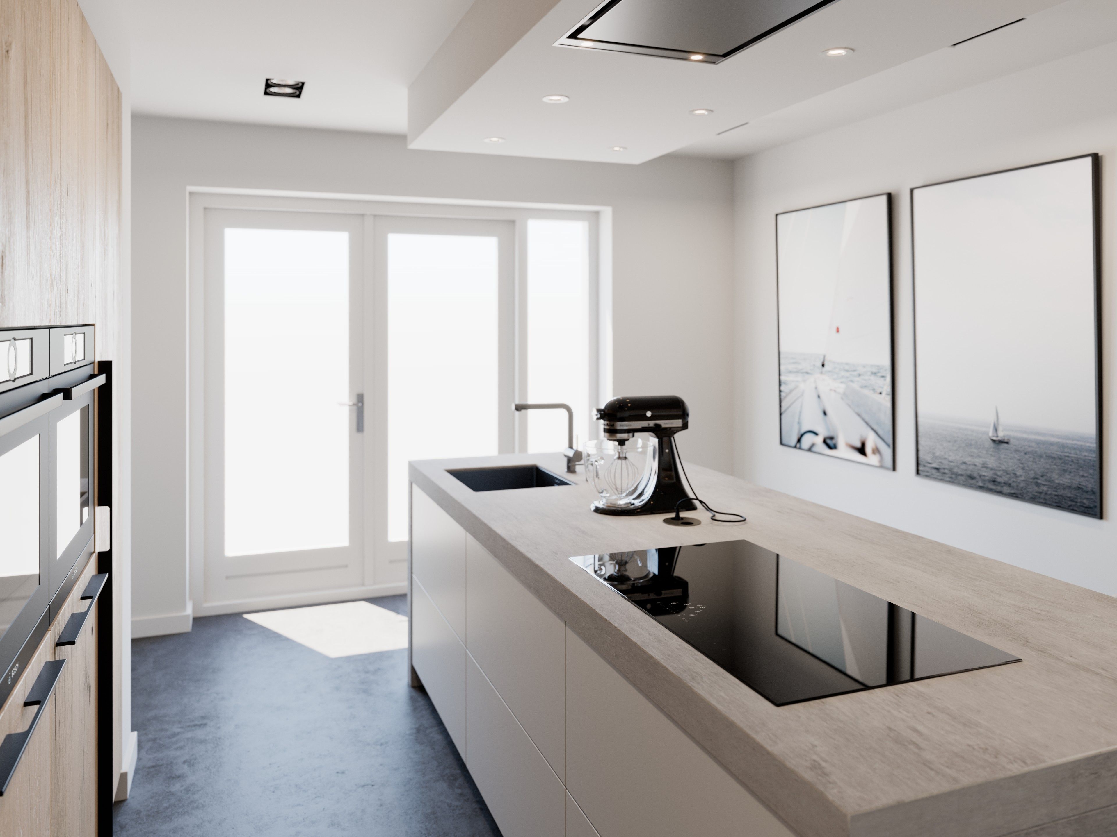 Robuuste keuken met Dekton Kreta werkblad | Keuken, Kreta ...