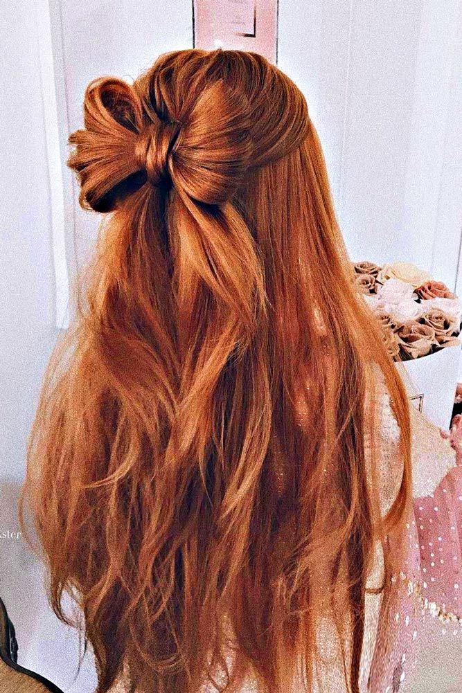 Modern Wedding Hairdos To Be In Trend ❤ See more: http://www.weddingforward.com/wedding-hairdos/ #weddings Prom Hairstyles For Long Hair, Pretty Hairstyles, Easy Hairstyles, Long Haircuts, Girly Hairstyles, Hairstyle Ideas, Hair Down Hairstyles, Cool Hairstyles For Girls, Teenage Hairstyles