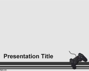 Free Gray Game Controller Powerpoint Template | Games Powerpoint