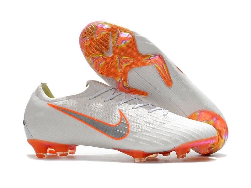 Botas De Futbol Nike Mercurial Vapor XII Elite FG - Blanco/Gris/Naranja  https://www.outletbotasdefutbol.com/bota… | Football boots, Nike world,  Cool football boots