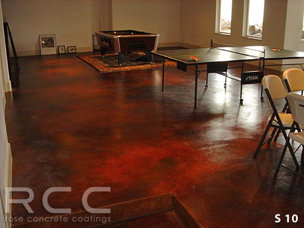 Red Stain Concrete Floor Staining Mast Restaurant Bar Red Stain Concrete Floor Staining