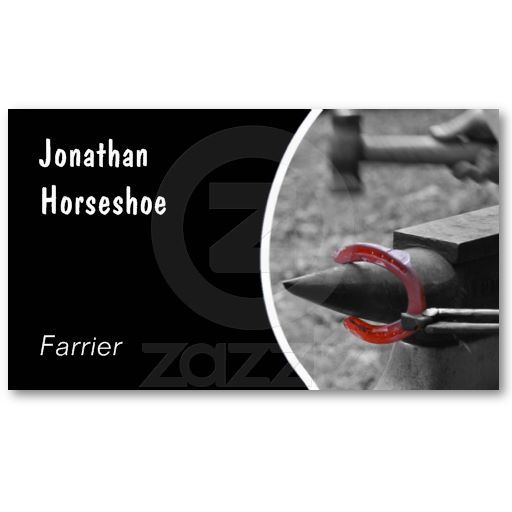 Custom Farrier Horse Business Card Zazzle Com Cards Farrier Custom