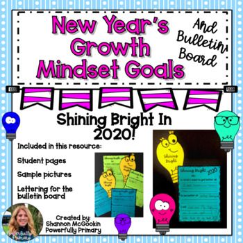 New Years 2020 Goals | Growth Mindset Project & Bulletin Board