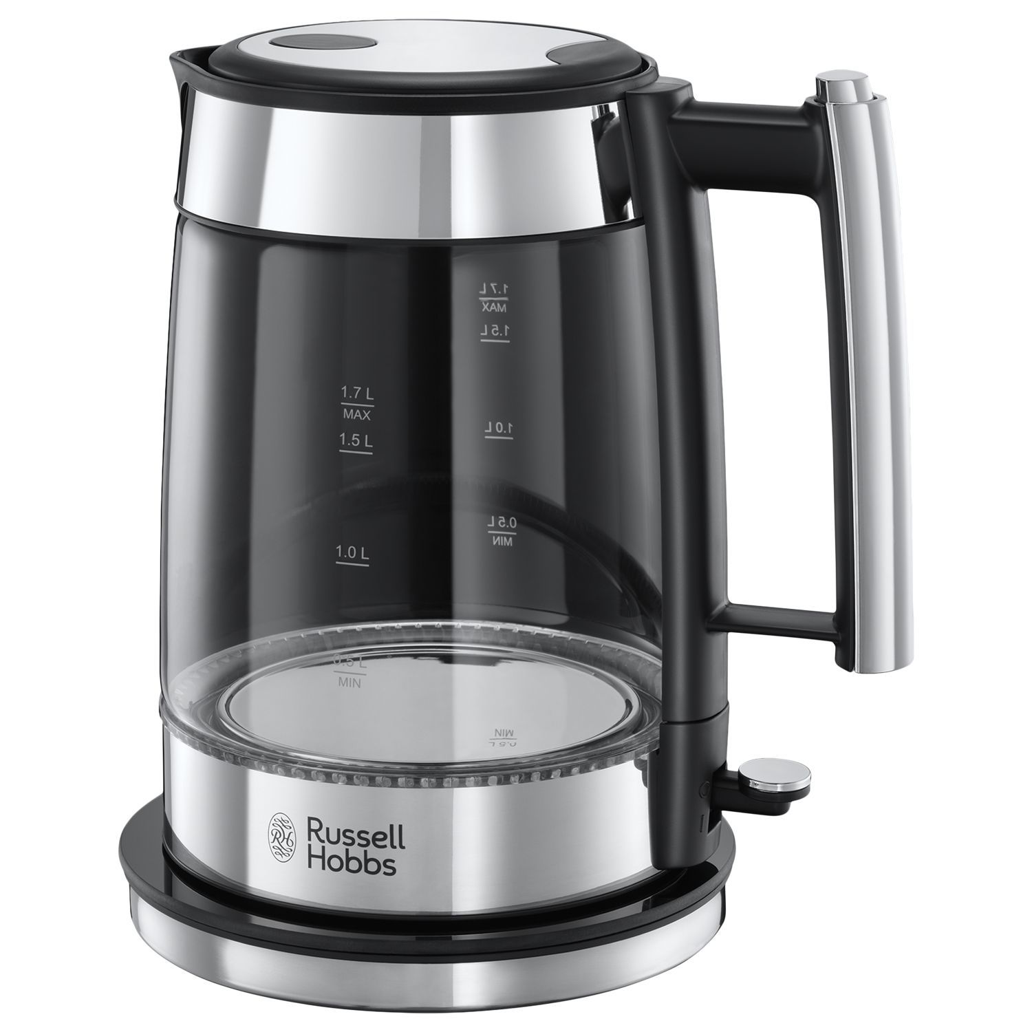 Russell Hobbs Elegance 23830 Kettle Hobbs Glass 1.7L Electric Kettle, Black