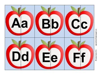 free apple alphabet match apple theme pinterest apples free letter matching game