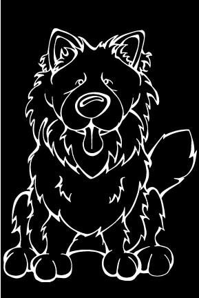 Download American Eskimo Dog Decal | American eskimo dog, Dog ...