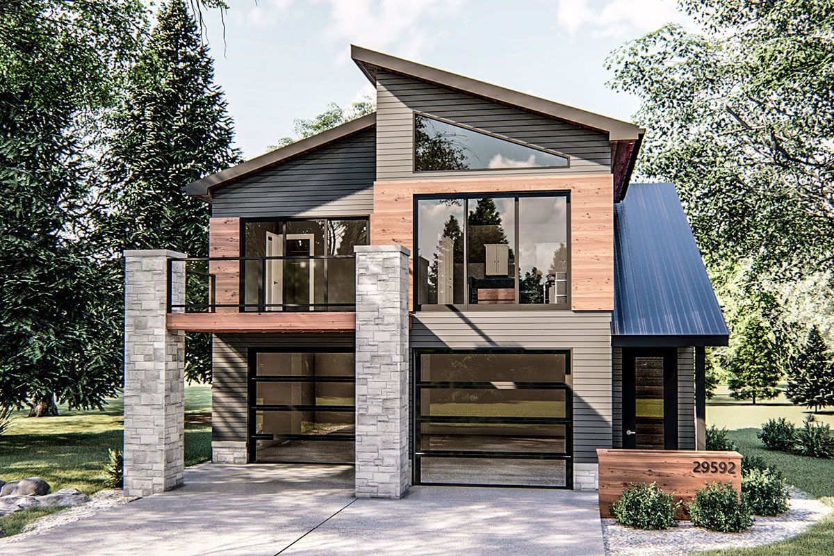 Small Modern Home Modern Tiny House Contemporary House Plans Modern House Plans Tiny House