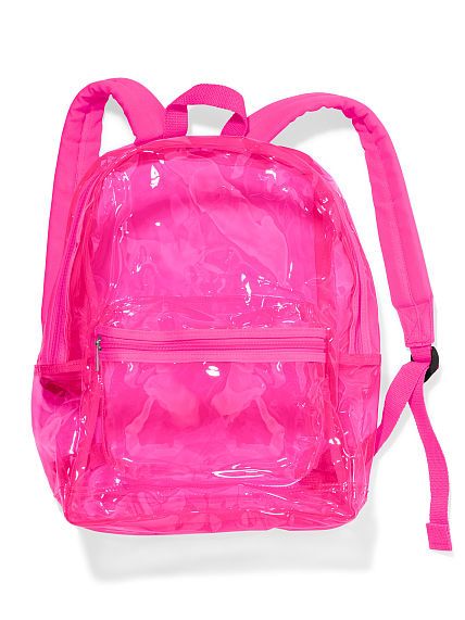 clear backpack PINK | Clear backpack, Pink backpack, Victoria secret ...