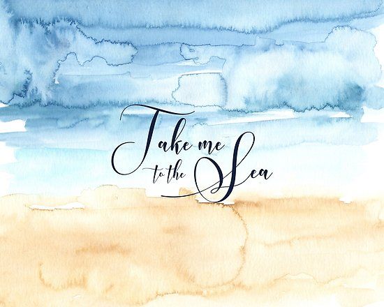 'Take Me to the Sea' Poster by noondaydesign | Poster, Beach watercolor